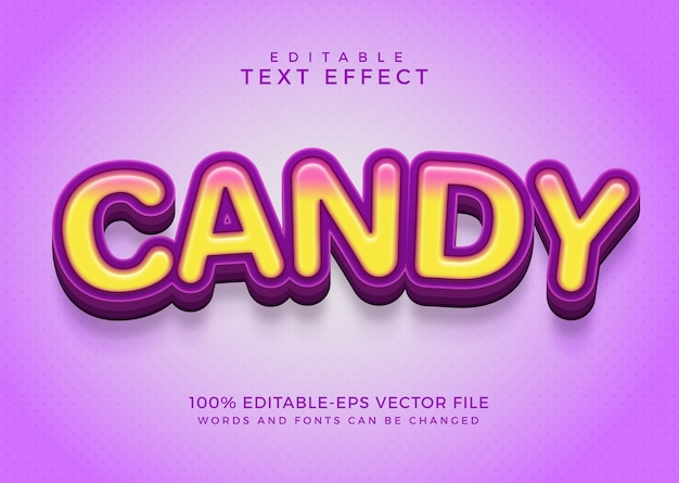 Candy редактируемый текстовый эффект