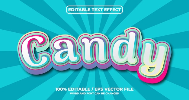 Candy editable text effect