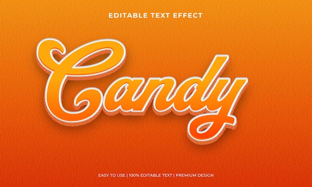 Vector candy editable text effect