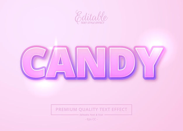 Эффект стиля редактируемого текста Candy