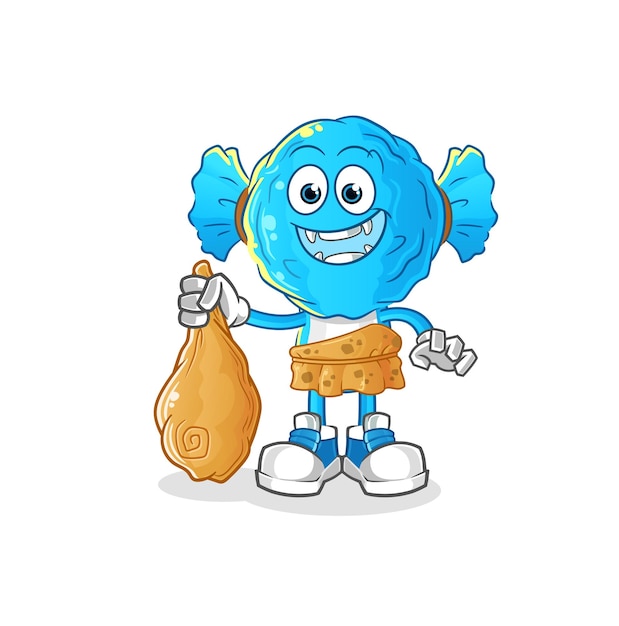 Candy head cartoon ancient cartoon mascot vector