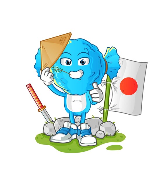 Candy head cartoon japanese vector cartoon character