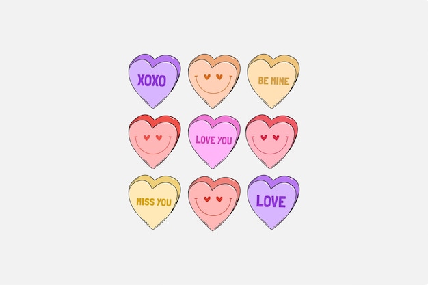 Конфеты Сердце День Святого Валентина SVG Дизайн