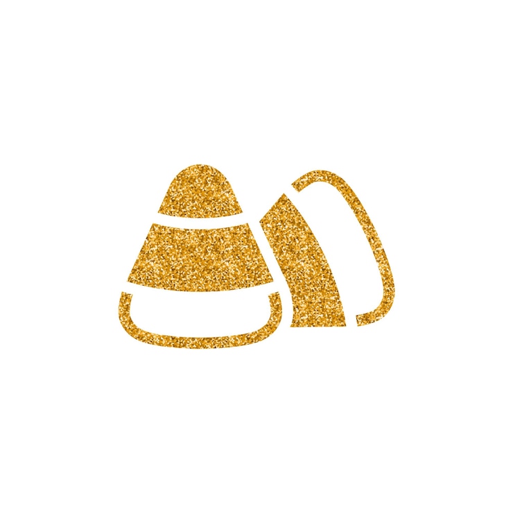 Vector 糖果图标金色闪纹理向量插图