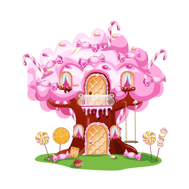 Vector candy land tree