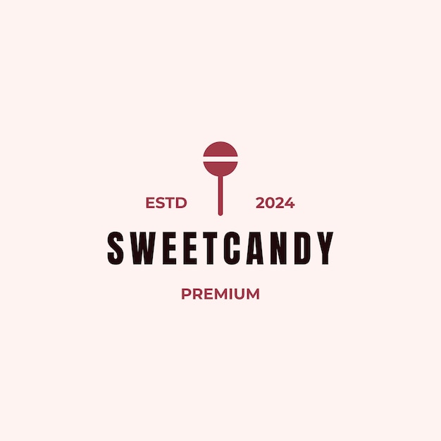 Vector candy logo ontwerp retro hipster vintage