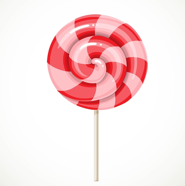 Vector candy lollipop on a stick isolated on a white background