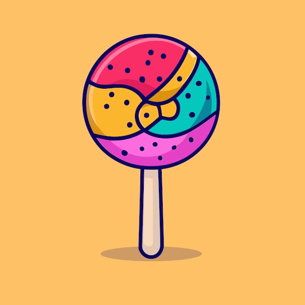 candy lollipop vector icon illustration