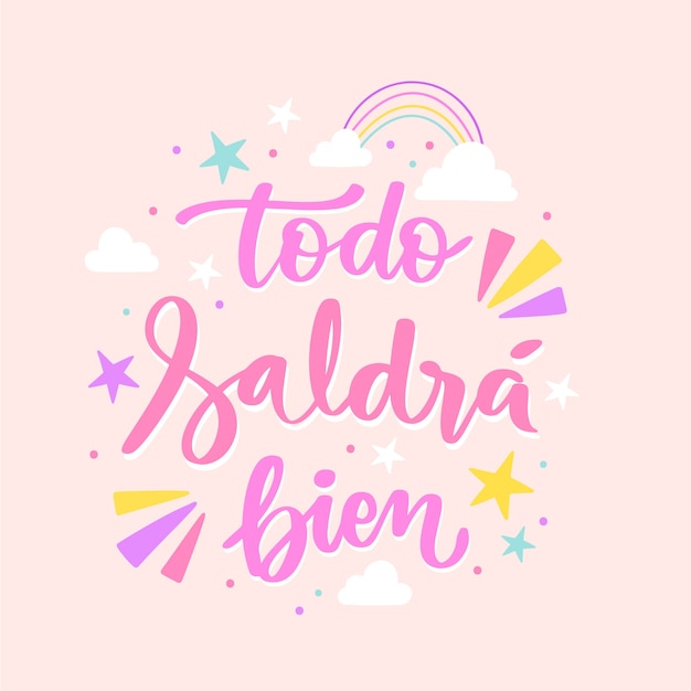 Vector candy pastel color lettering design