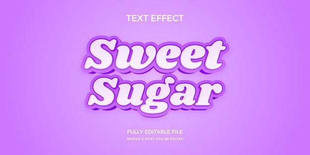 Vector candy pastel color text effect