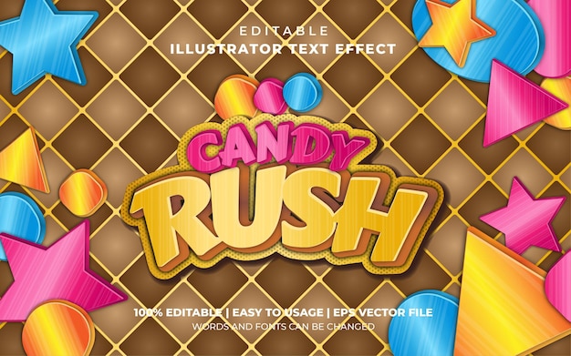 Текстовый эффект Candy Rush