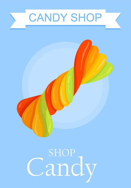 Vector candy shop brochure