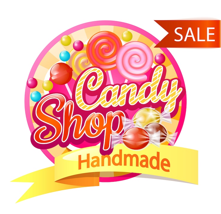 Vector candy shop logo