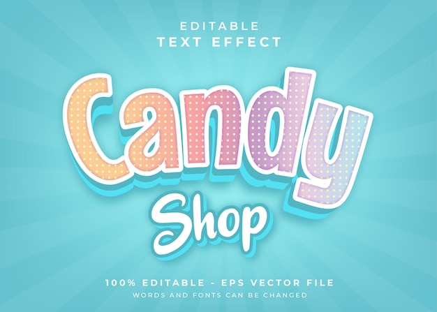 Candy shop text effect