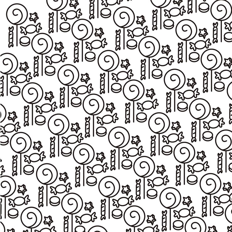 वेक्टर candy sketches hand drawn background vector illustration