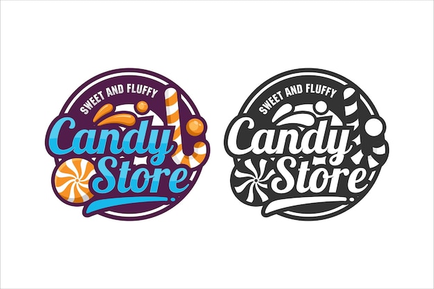 Logo di disegno vettoriale candy store