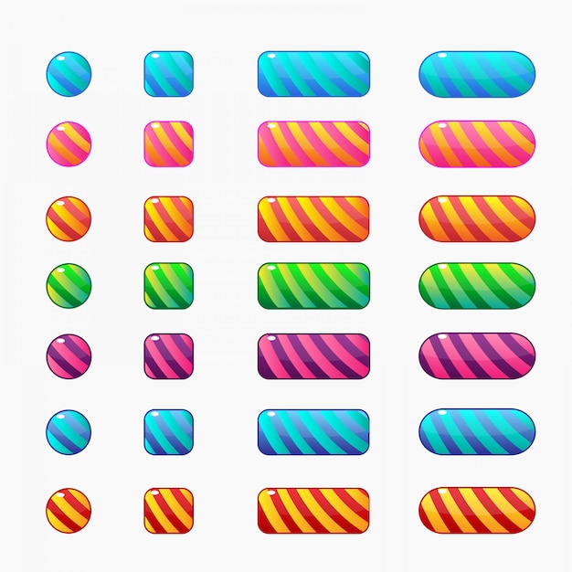 Vector candy style colorful buttons