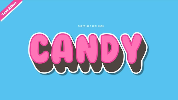 Candy tekst effect ontwerp vector