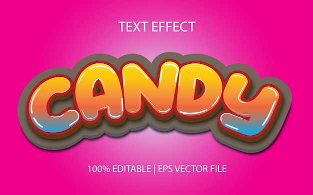 Candy-teksteffect, bewerkbare tekststijl