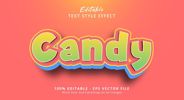 Candy-tekststijleffect Bewerkbaar teksteffect