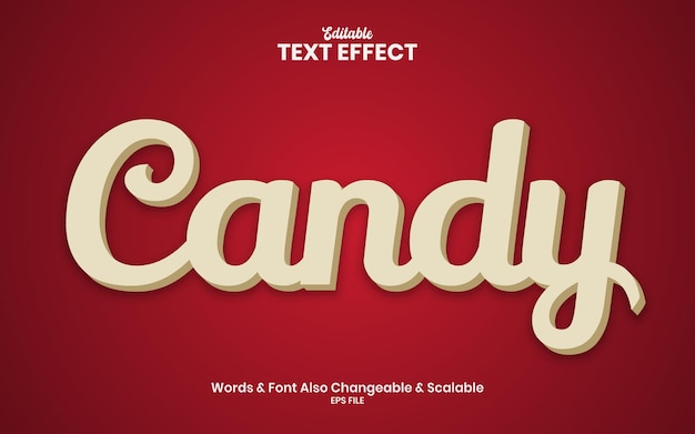 Candy text effect 3d style