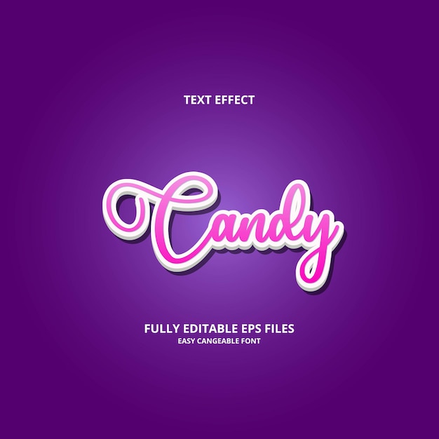 Candy text effect design template