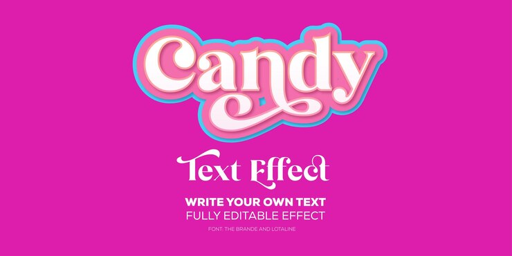 Candy Text Effect Fully Editable Vector