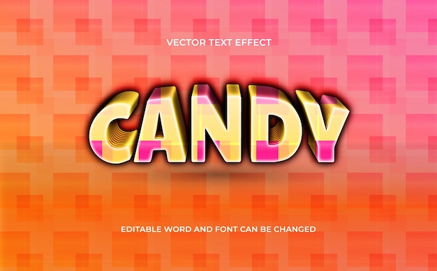 Vector candy text effect style