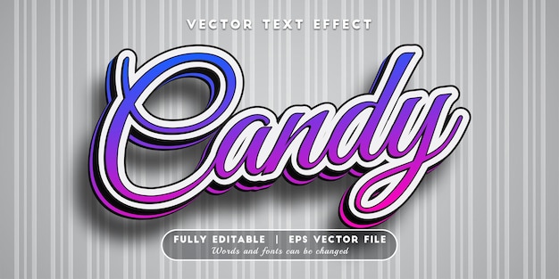 Candy text effect with editable text style