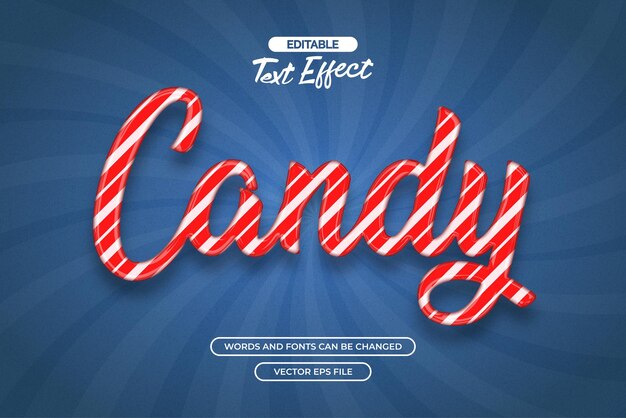 Vector candy text effect