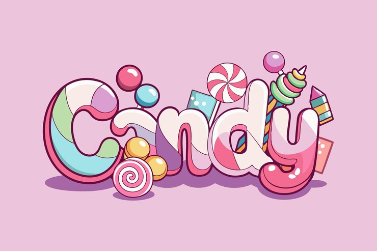 Vector candy text style effect design