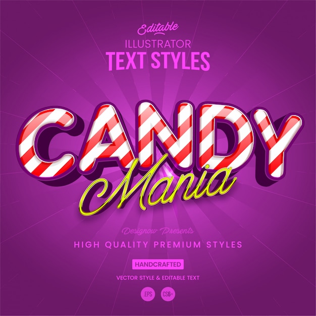 Vector candy text style