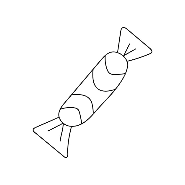 Illustrazione di candy vector in stile doodle