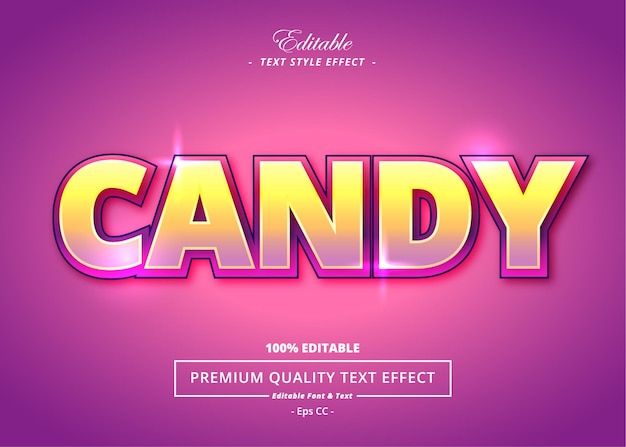 Candy vector text style effect