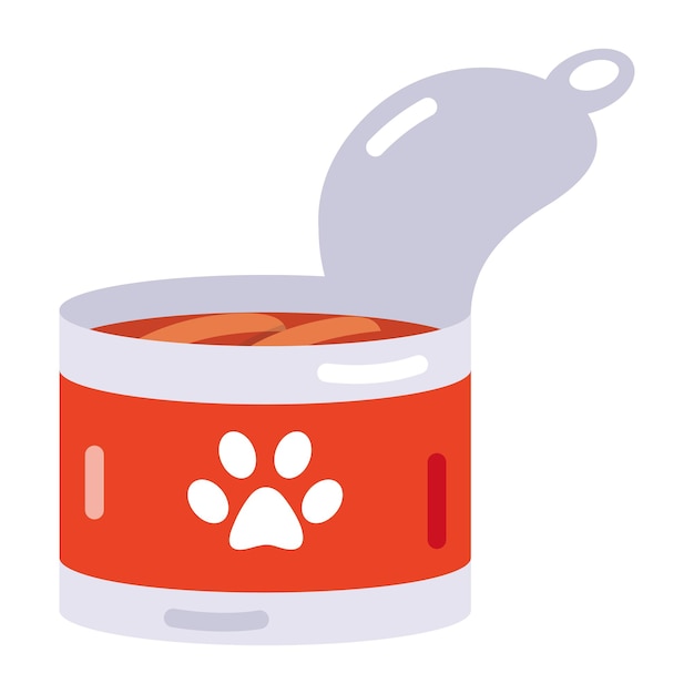 Caned food flat icon is beschikbaar voor premium download