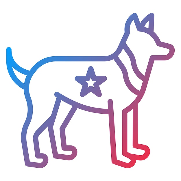 犬のユニットアイコンのベクトル画像は,公共サービスに使用できます.