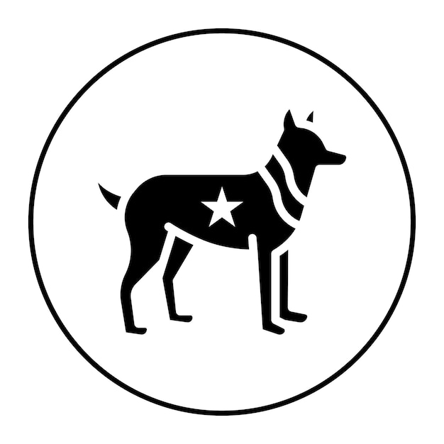犬のユニットアイコンのベクトル画像は,公共サービスに使用できます.