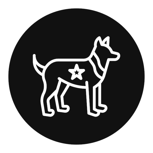 犬のユニットアイコンのベクトル画像は,公共サービスに使用できます.