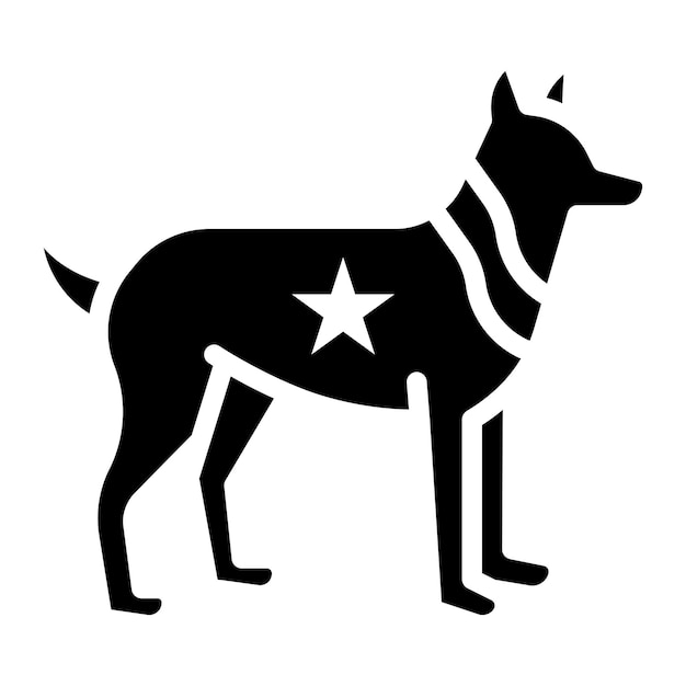 Canine Unit icon vector image Can be used for Public Services