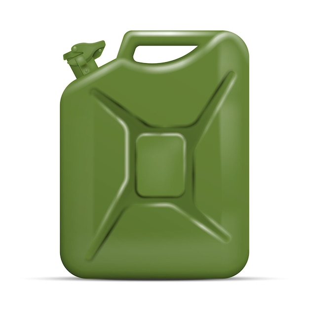 Vector canister of engine oil or petroleum container with fuel vector illustration