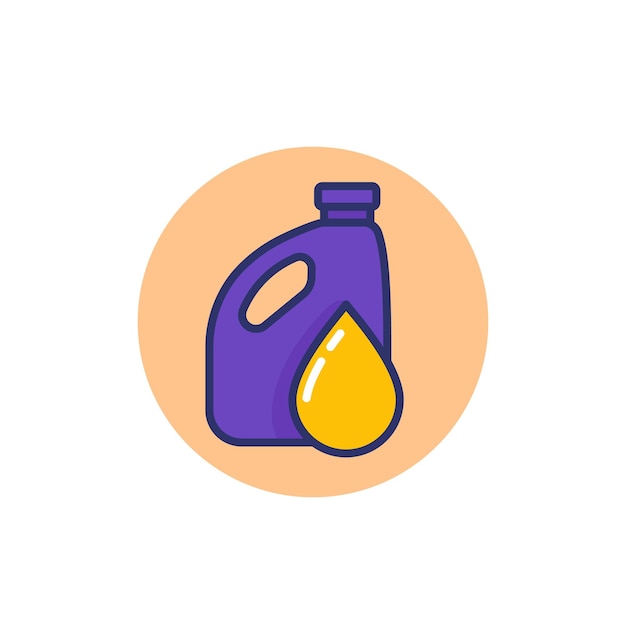 Canister icon with oil drop vector