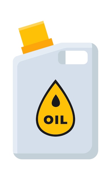 Vector canister with oil flat illustration