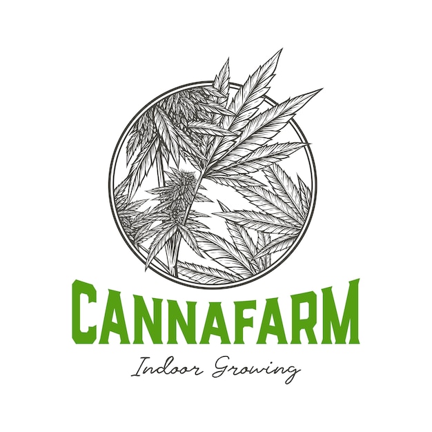 Cannabis badge indoor farm