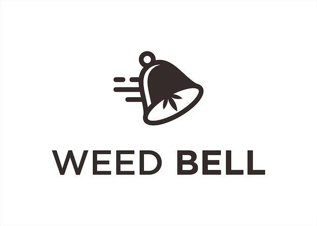 cannabis bell logo ontwerp vectorillustratie