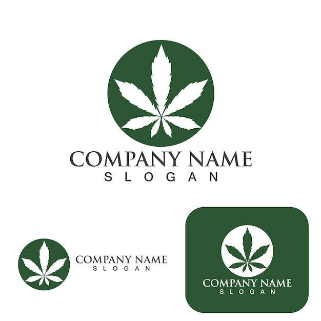 Cannabis blad gezondheid natuur logo vector