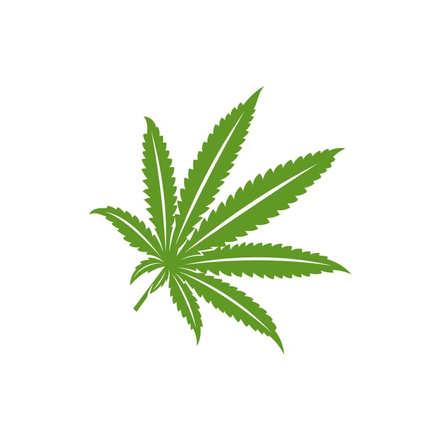 Cannabis blad logo vector ontwerpsjabloon Creative Cannabis op witte achtergrond