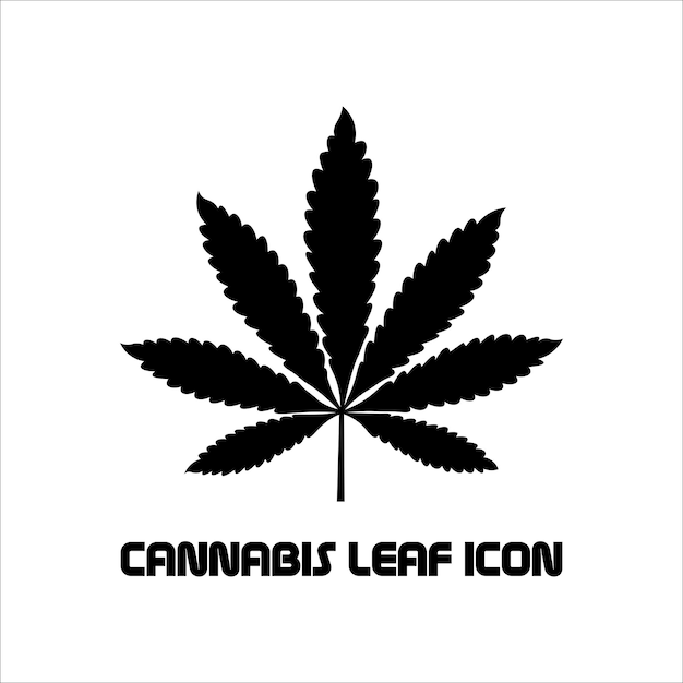 Cannabis blad pictogram logo illustratie vector ontwerp