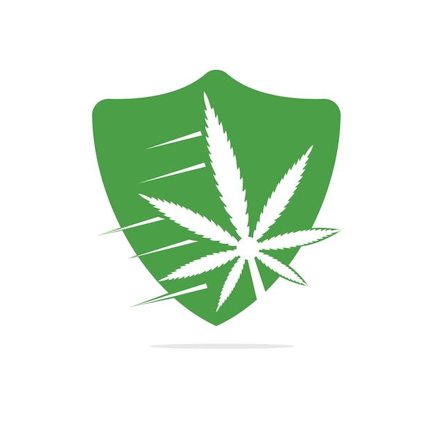 Cannabis blad vector logo ontwerp