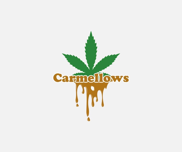 Cannabis- en karamellogo