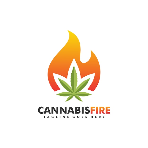 Cannabis fire concept illustratie